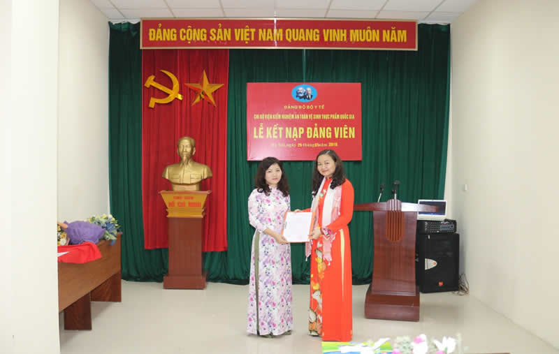 Early 2019 celebration of new party member at the national institute for food control